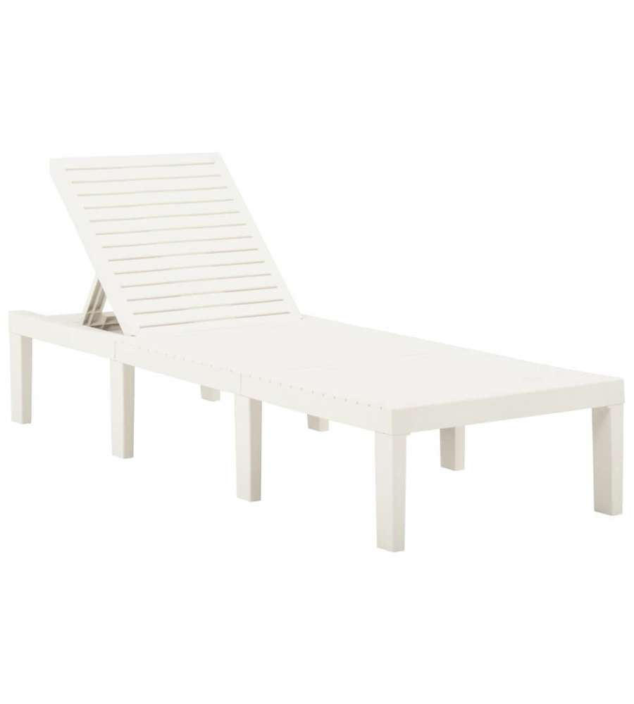 Ipae Progarden Lettino Prendisole Haiti - Bianco con Cuscino Antracite - 195x65 cm