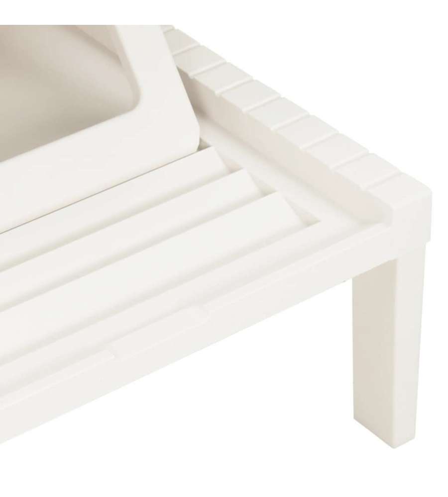 Ipae Progarden Lettino Prendisole Haiti - Bianco con Cuscino Antracite - 195x65 cm