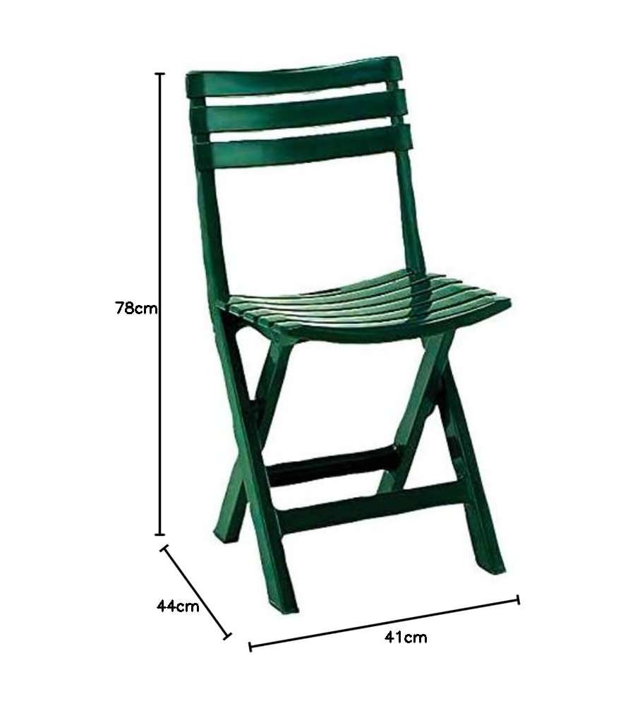 Ipae Progarden Sedia Birki Pieghevole - Verde - 44x41x78 cm