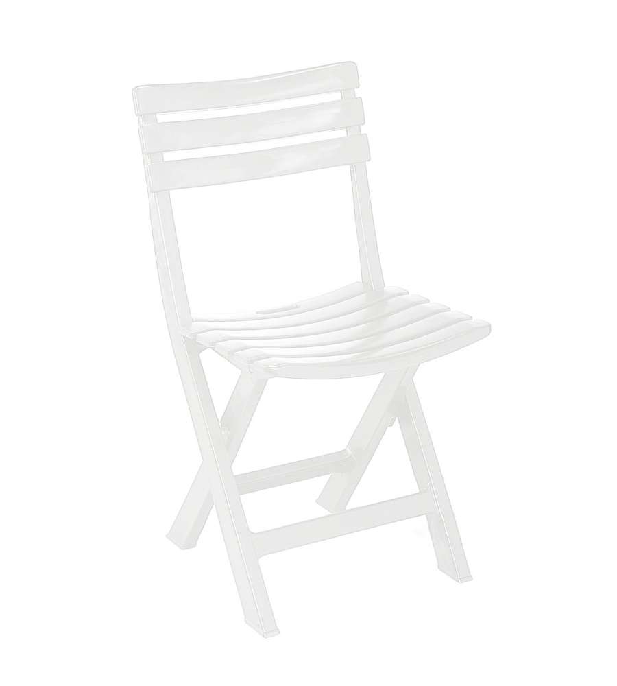 Ipae Progarden Sedia Pieghevole Birki - Bianca - 41x46x78 cm