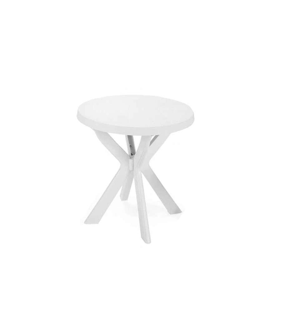 Ipae Progarden Tavolo da Giardino in Resina Don - Bianco - 70 cm