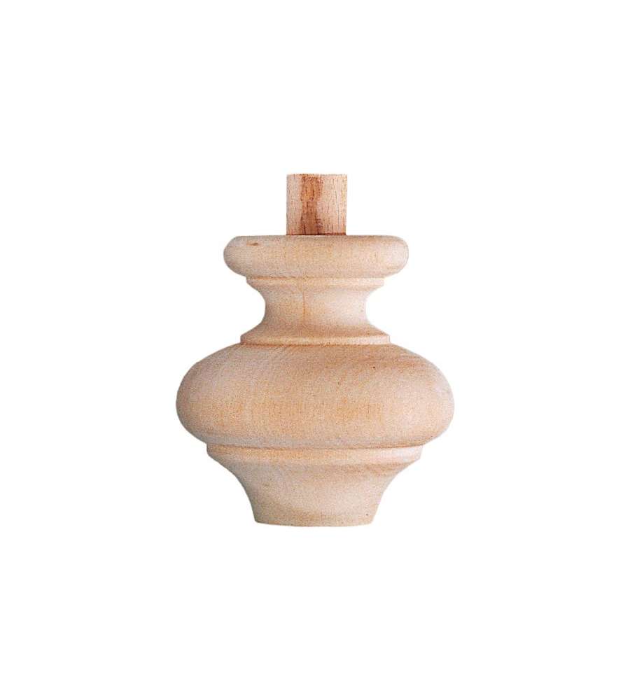 Piedi per Mobili in Faggio Naturale Grezzi -  75 x 85 mm