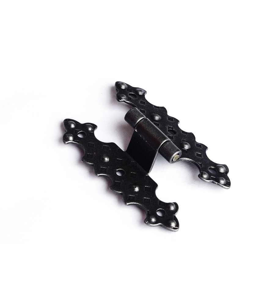 Cerniera piana martellata collo alto 55x92 mm con viti