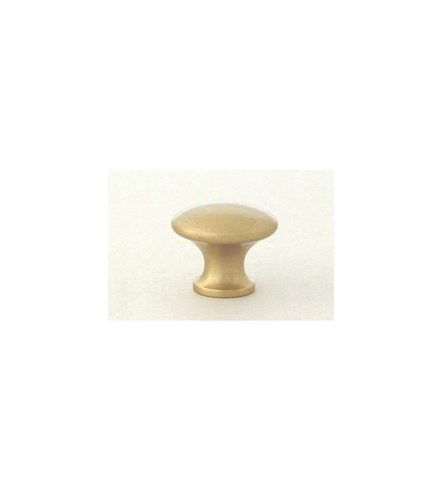 Pomolo piatto in ottone anticato 27 mm.