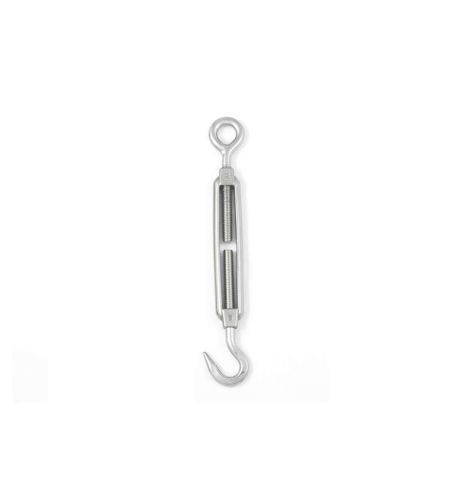 Tenditore occhio - gancio M8 mm. in acciaio Inox A4 - AISI 316