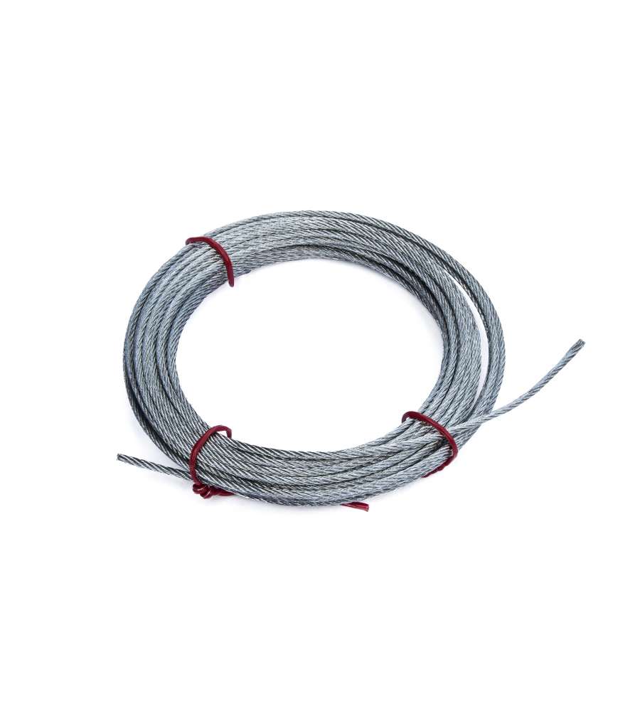Fune per argani 49 fili Diam. 2,4 mm. in acciaio zincato 9 mt.