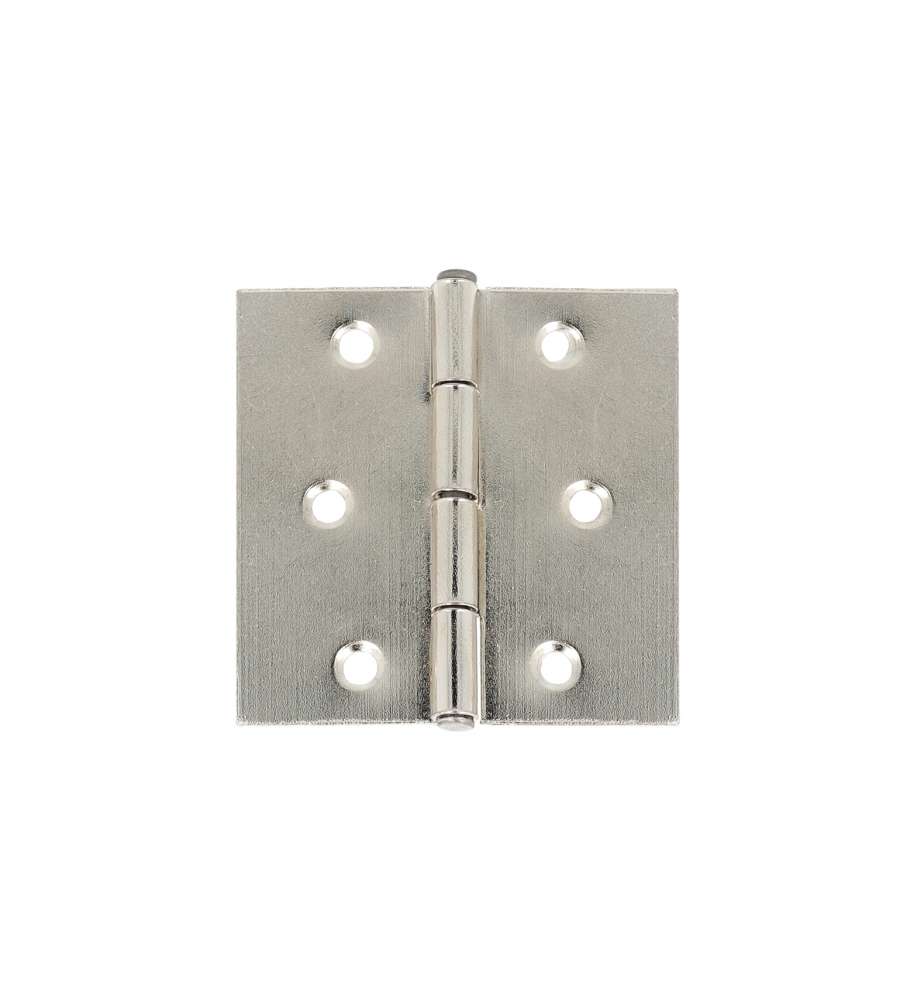 Cerniere quadre con spina fissa in ferro 50x50mm
