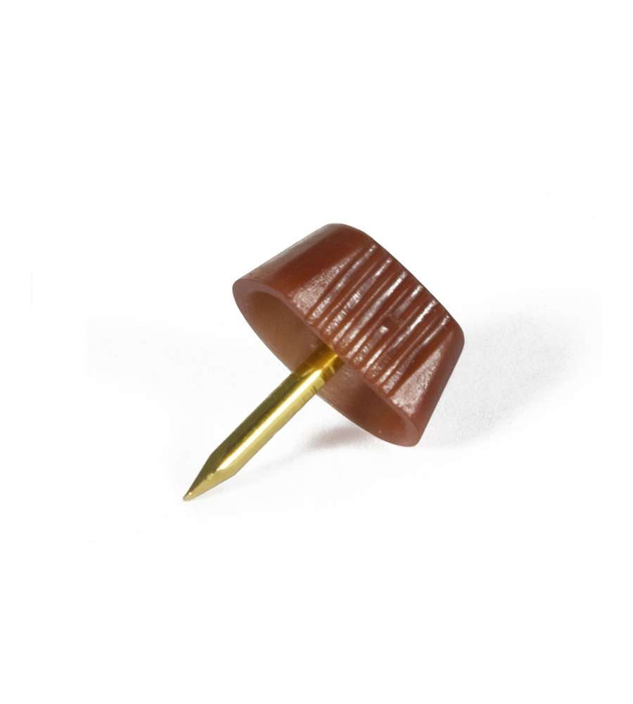 Reggipiani con chiodo in plastica marrone 16 pz
