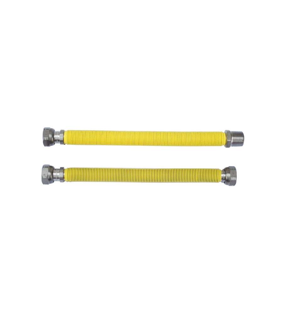 Tubo giunto gas flessibile ed estensibile in acciaio inox 100/200 mm. M/F 1/2