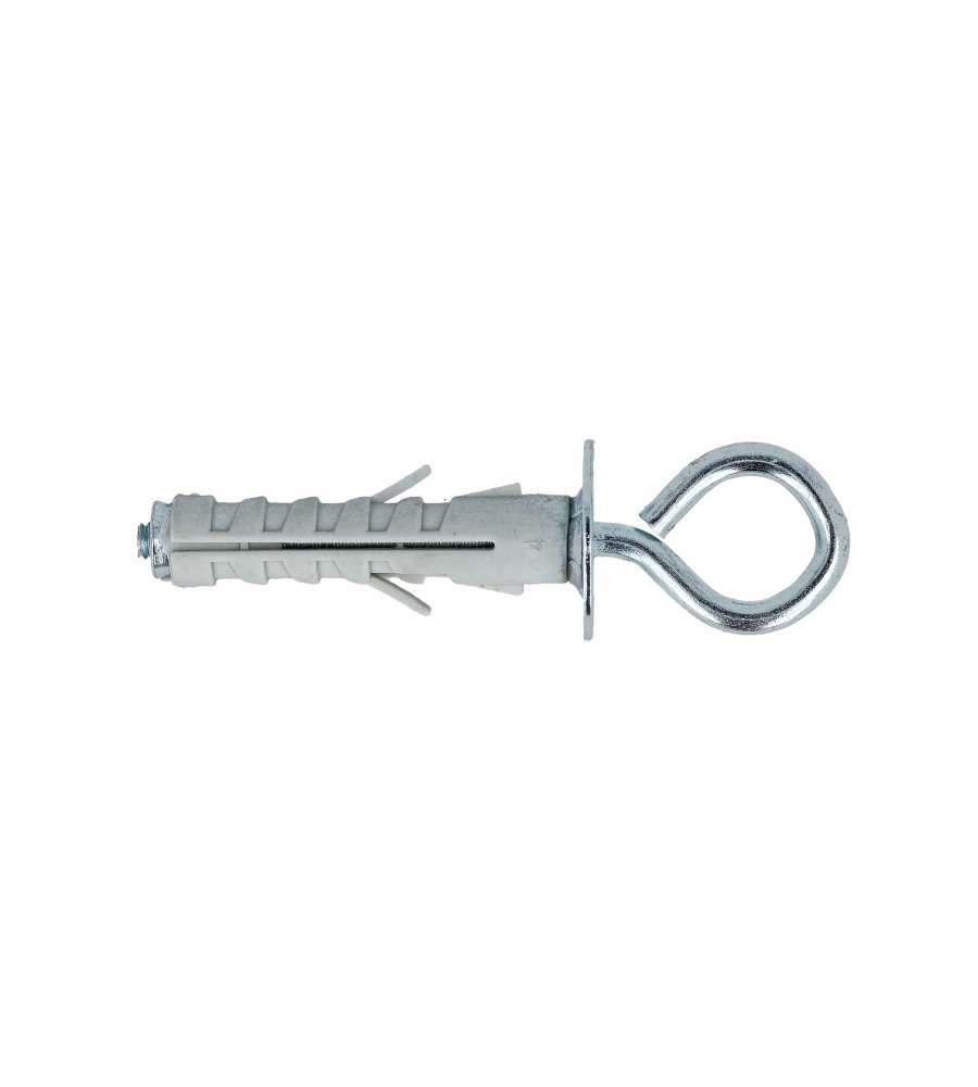 Tasselli in nylon Diam. 9 x 40 con occhiolo chiuso 6 pz.