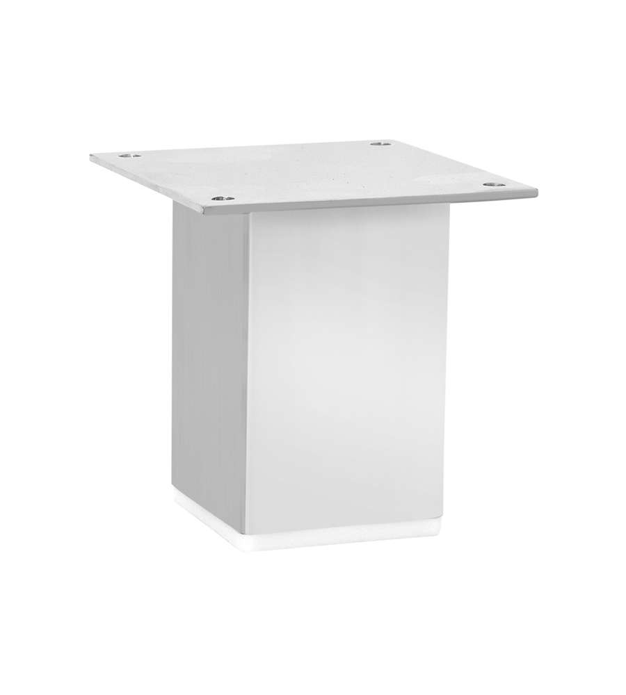 Piede Quadro Fisso Attacco con Piastra, L. 50 - H. 100 mm. Grigio