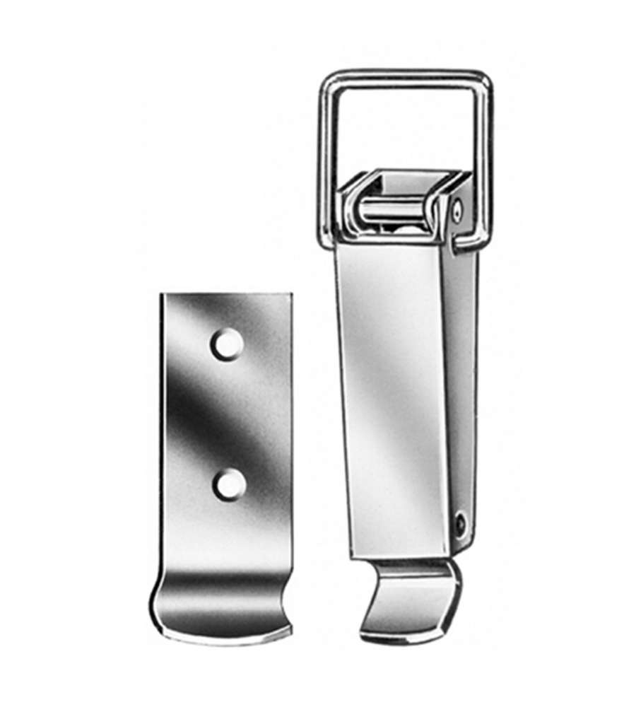 Chiusura A Leva Inox Con Riscontro Orizzontale 74 X 30 Mm. - 1 Pz.