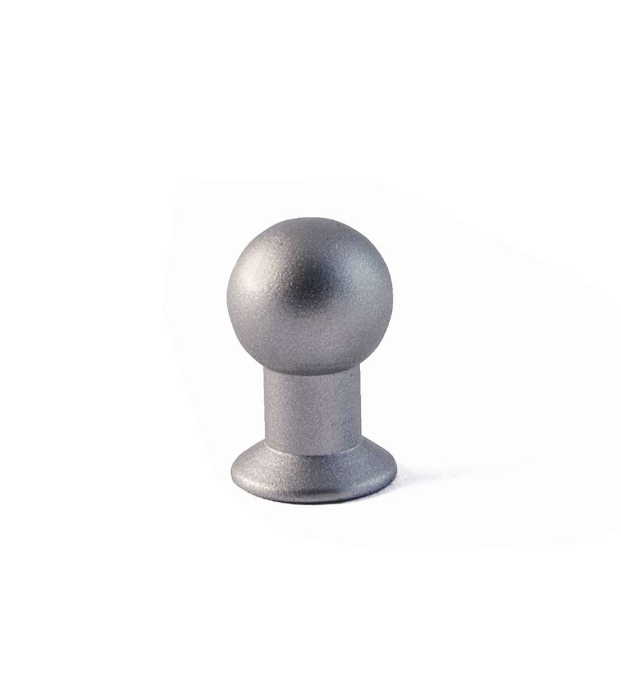 Pomolo in ottone - 14 mm. - laccato bianco
