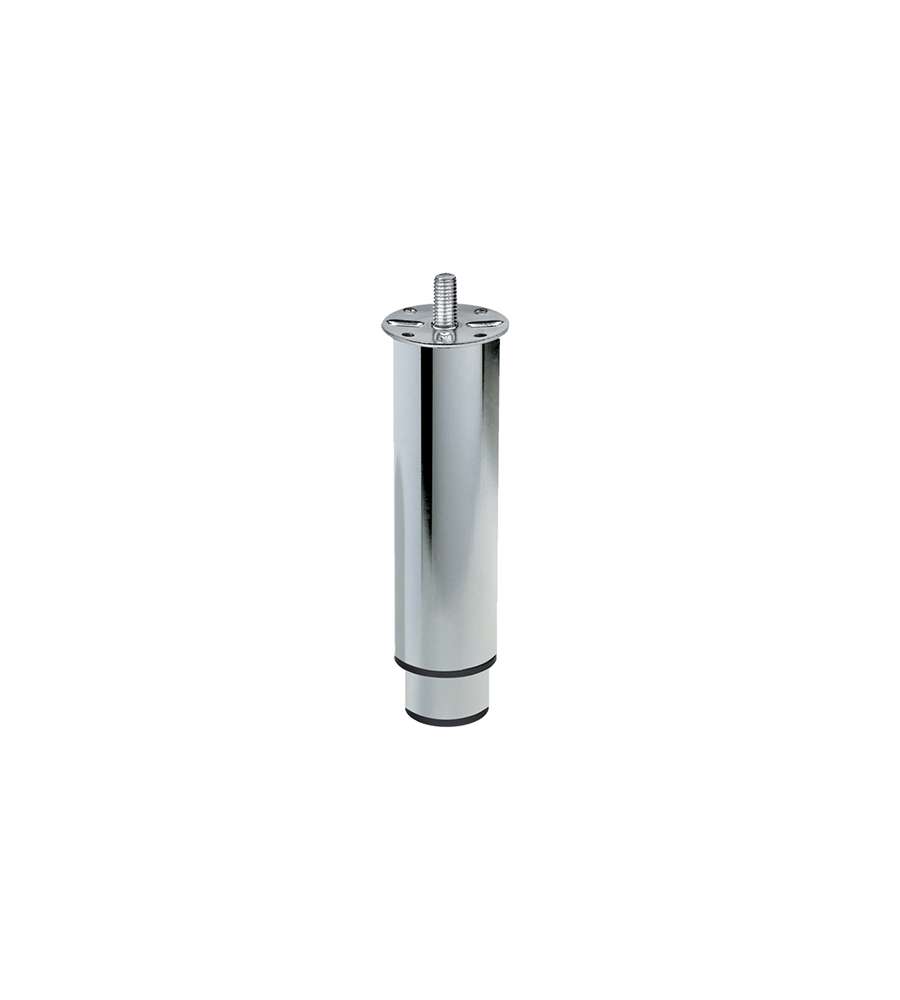 Piede tondo allungabile in metallo 42 - H.150 mm. Cromato