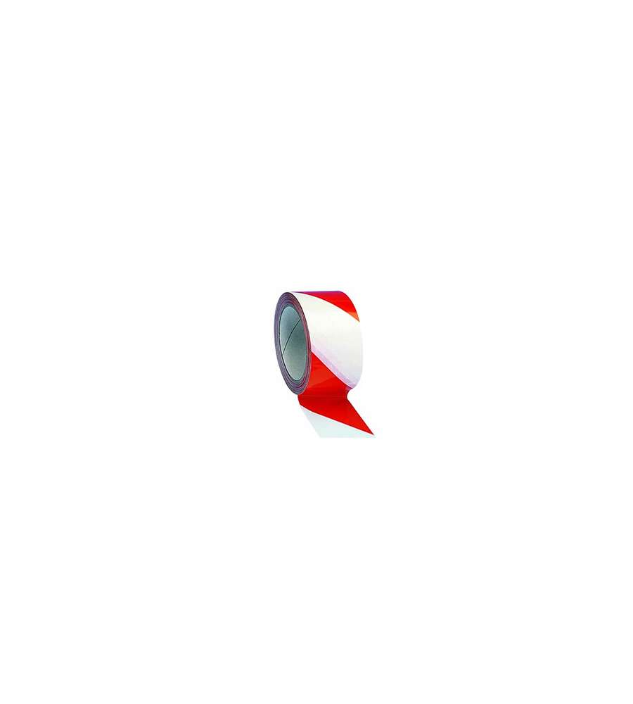 Nastro segnaletico - 200 mt. - bianco/rosso