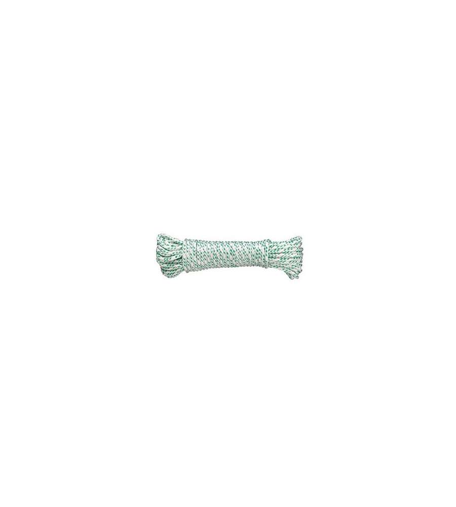 Corda in poliammide bianco verde diam 4 mm x 10 mt