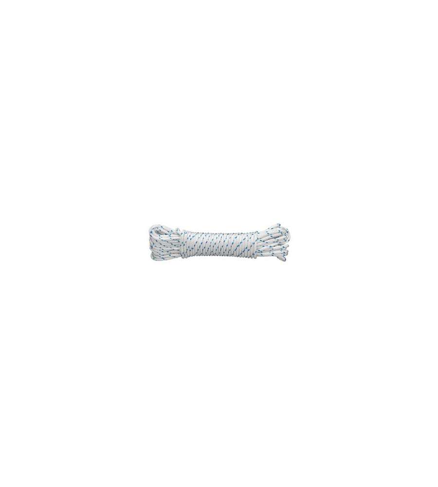 Corda in poliestere bianco blu diam 4 mm x 20 mt