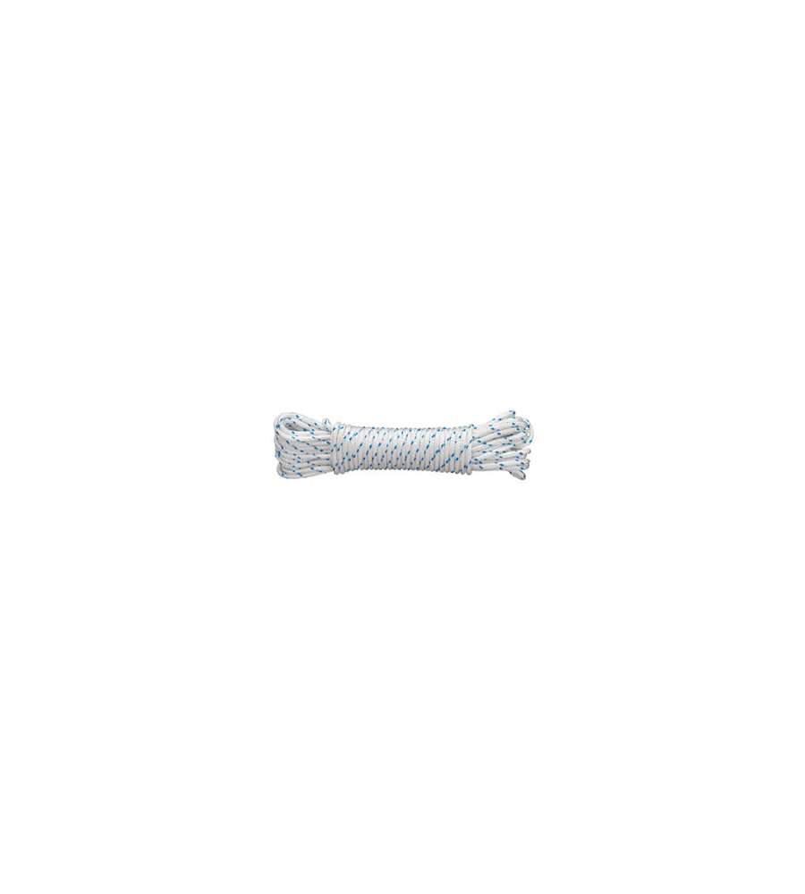 Corda in poliestere bianca/blu Diam. 4 x 10 mt.