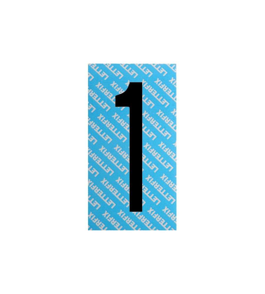 Numero Adesivo Nero Serie T80 1 Letterfix