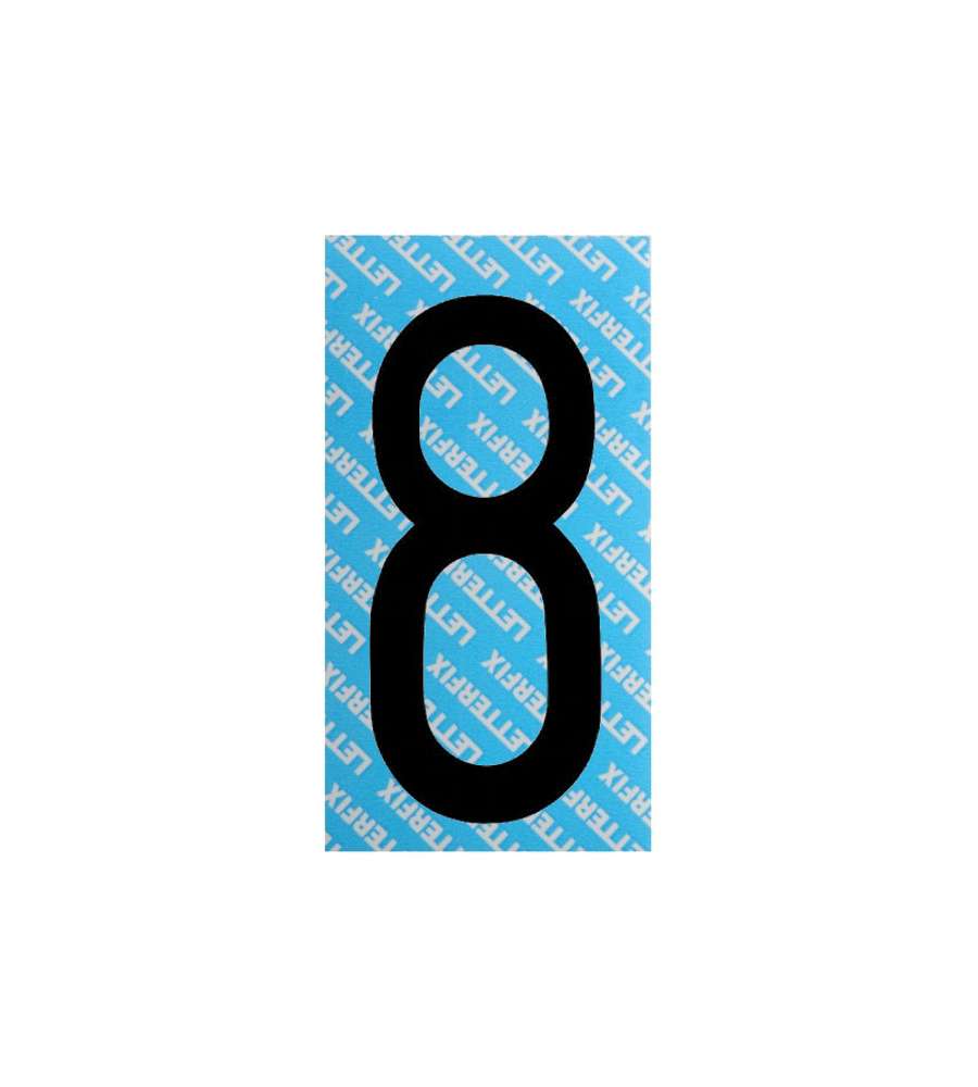 Numero Adesivo Nero Serie T80 8 Letterfix
