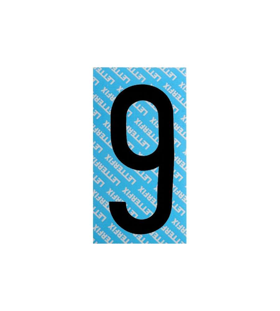 Numero Adesivo Nero Serie T80 9 Letterfix