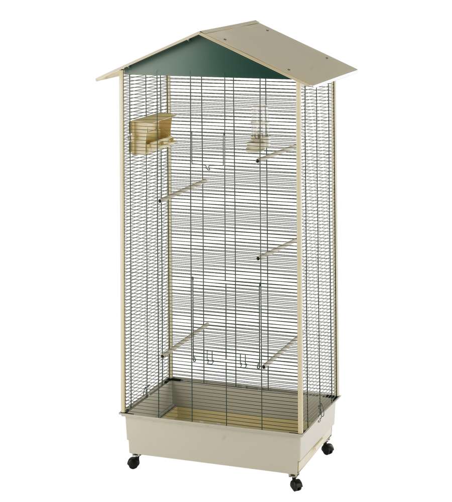 Ferplast Gabbia per Uccelli Nota - Verde - 82x58x166 cm