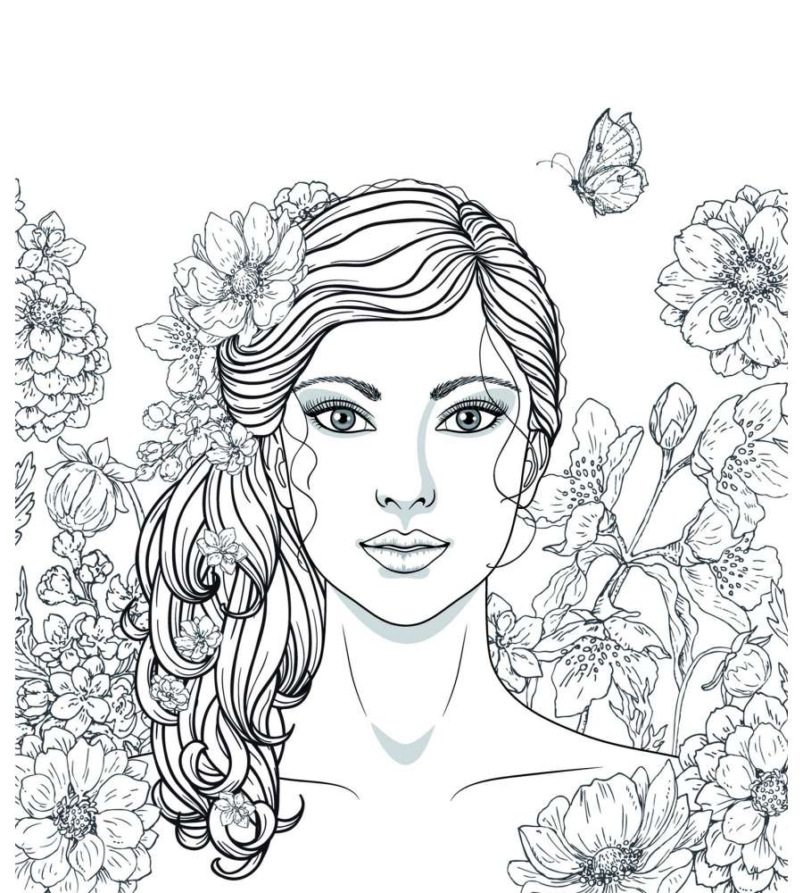 Tele prestampate viso di ragazza mm.35x300x250 3pz.