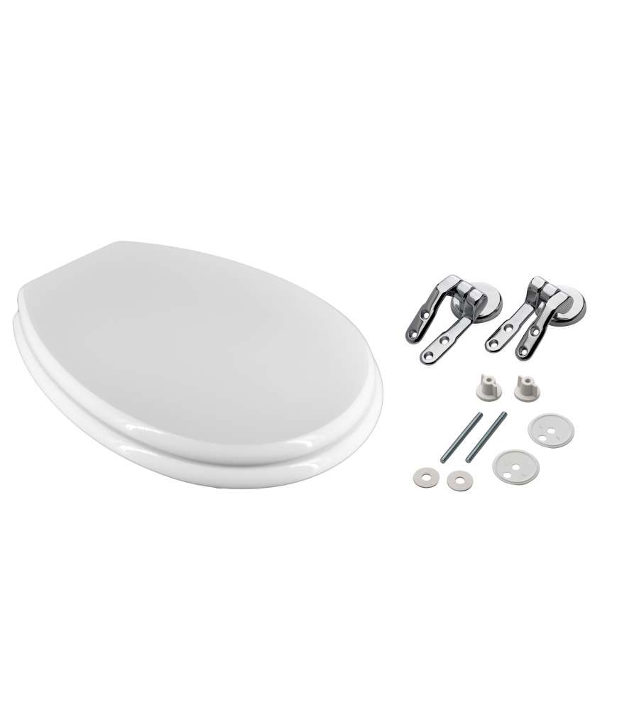 Seba Italia Sedile WC Piemontesina - Bianco Lucido - 34,3 cm