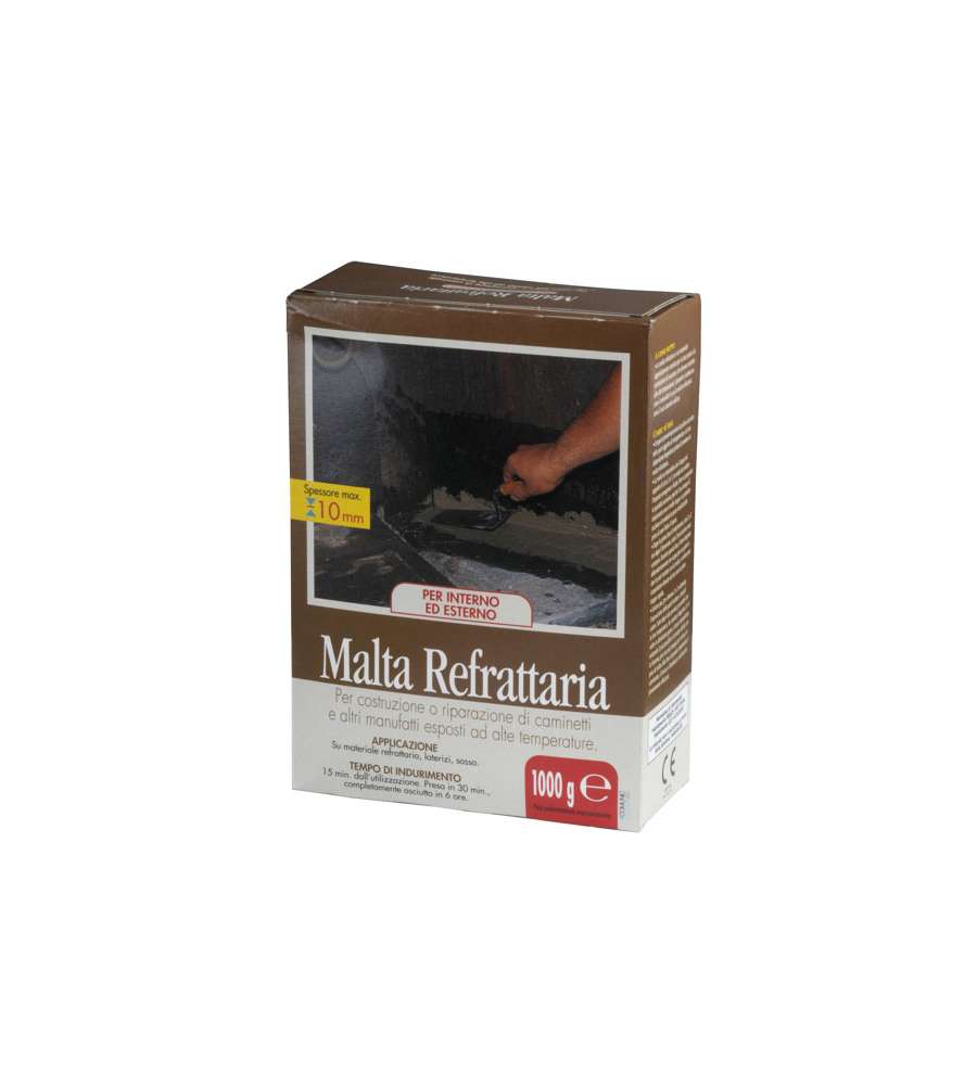 Malta Refrattaria per Caminetti e Forni - Resistente 1100C
