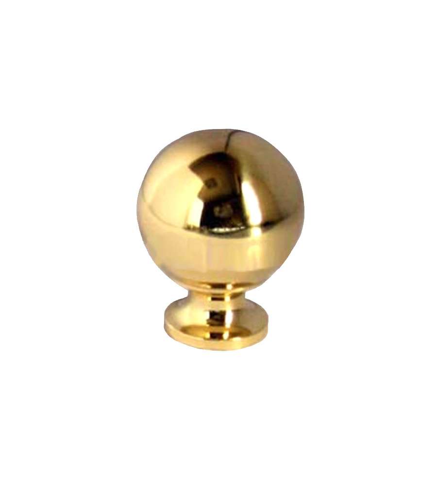 Pomolo Sfera Ottone Lucido  Mm 18