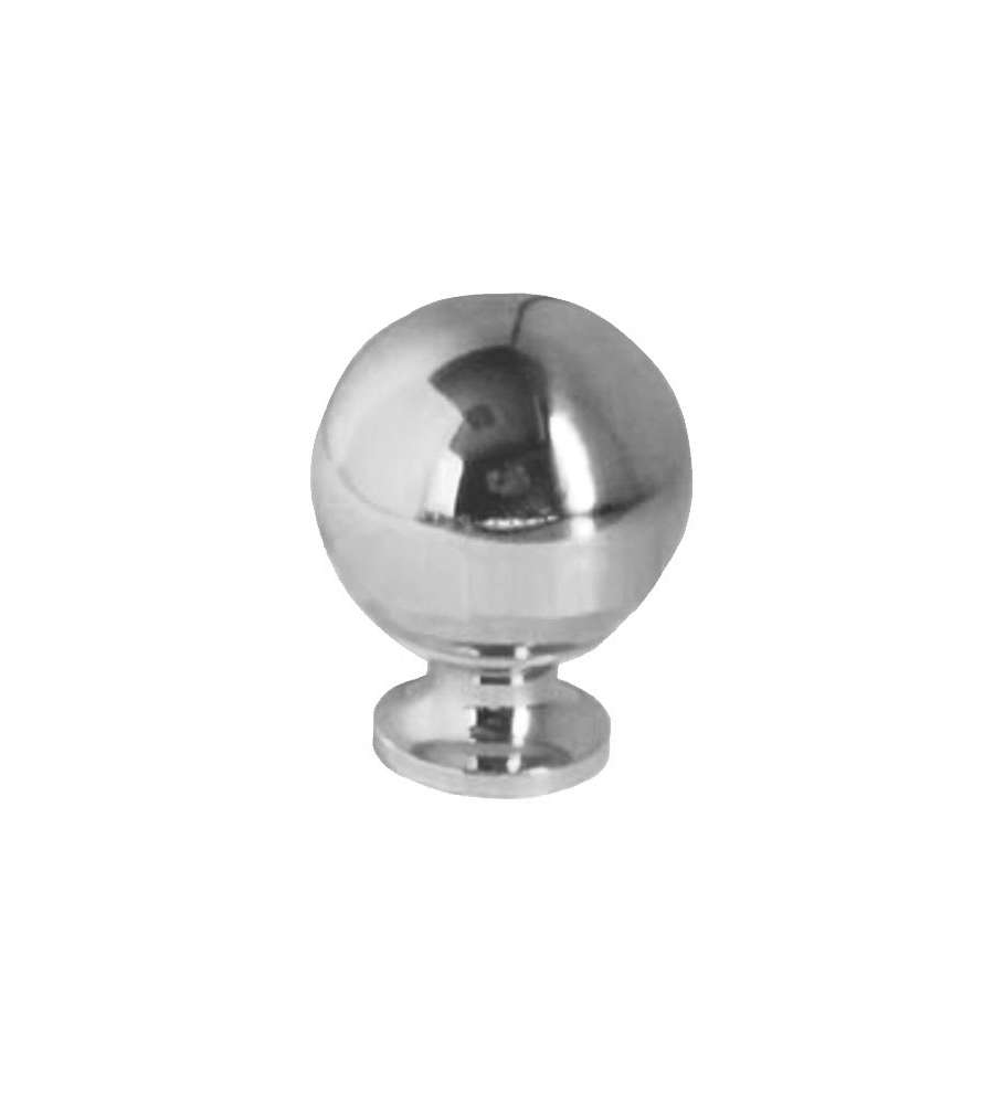 Pomolo Sfera Ottone Cromato Mm 26