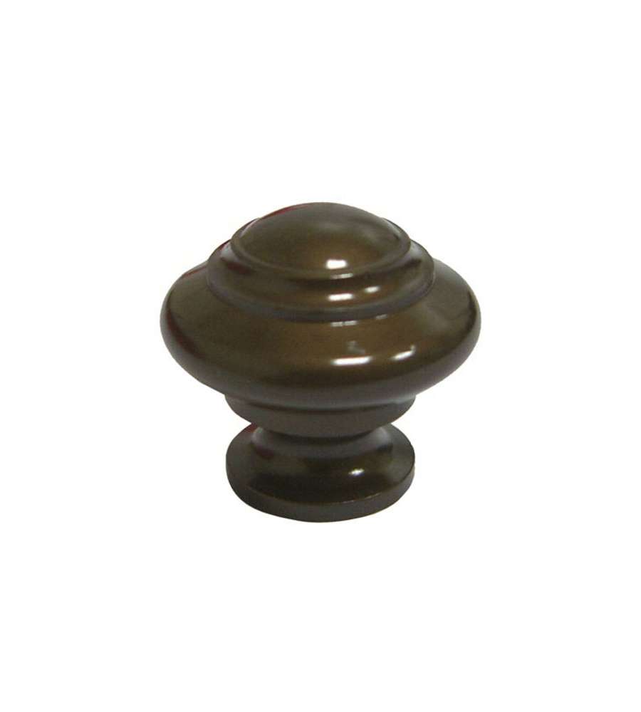 Pomolo Sagomato Ottone Bronzato Mm 20