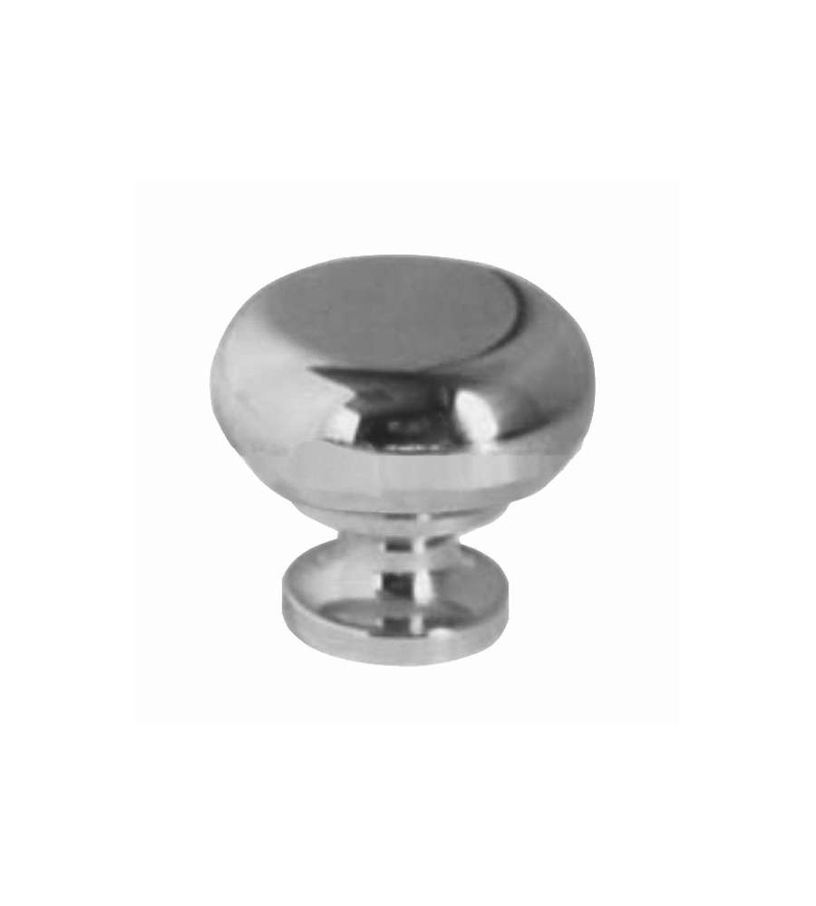 Pomolo Tondo Ottone Cromato Mm 20