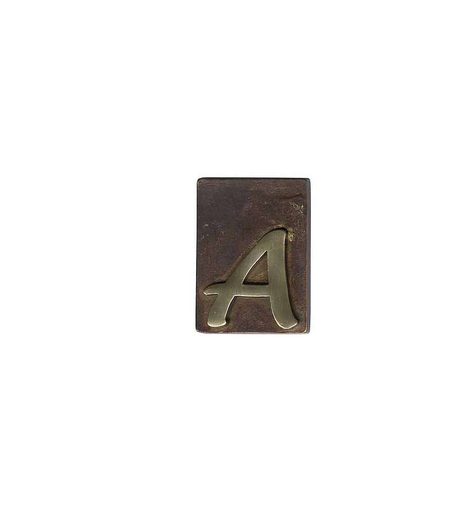 Lettera Civica Ottone Bronzato A 60X80