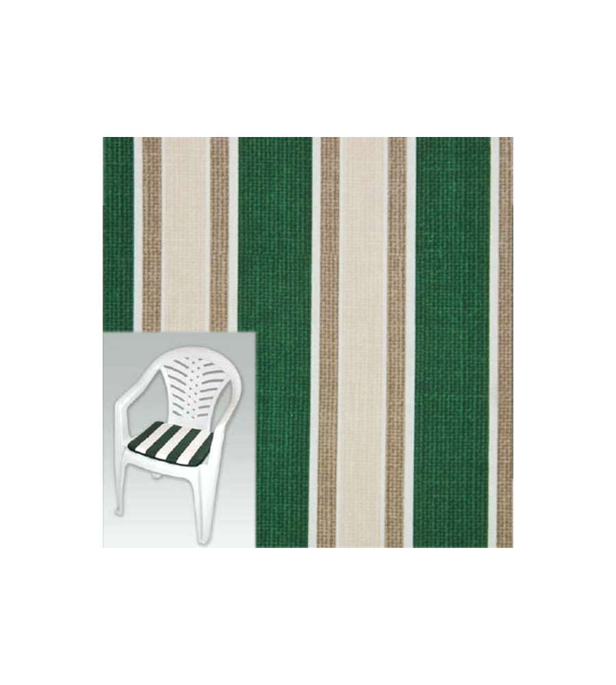 Cuscino seduta multiriga verde 38 x 38 x 4  cm
