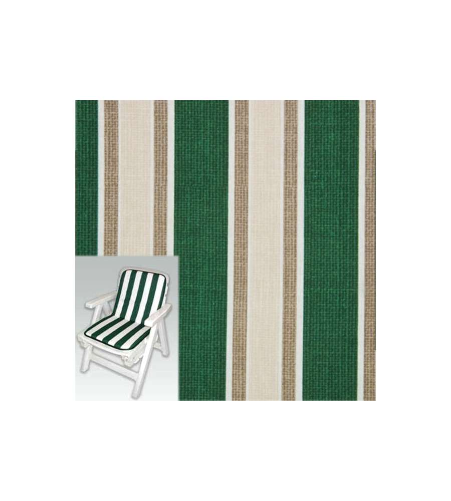 Cuscino sedia multiriga verde 49 x 40 x 44 cm