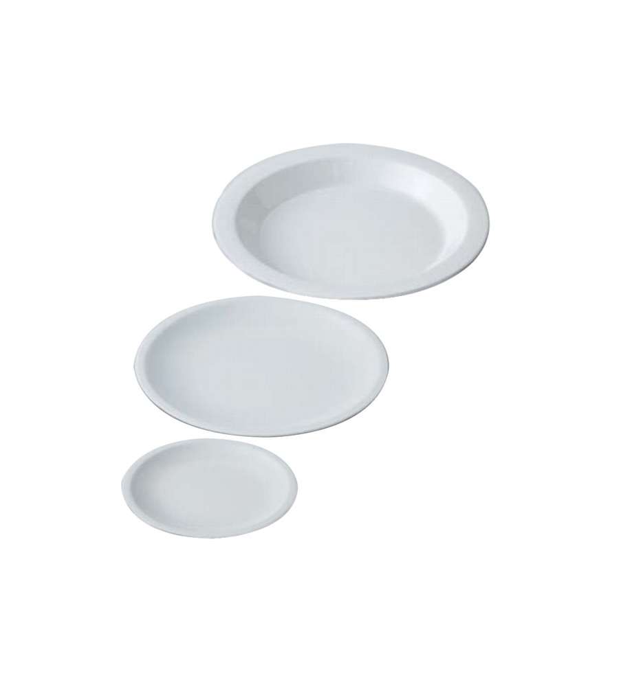 Piatto Fondo Melamina Bianco Ottico Cm 21