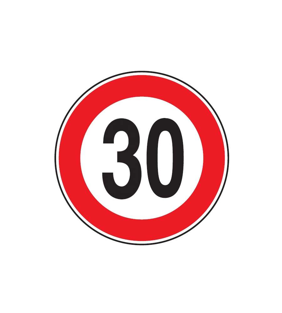 Cartello Stradale Limite Velocita' Km 30       D&B