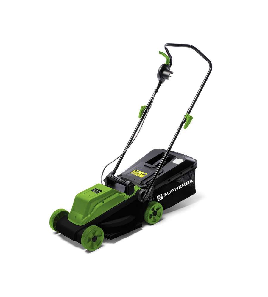 Supherba Rasaerba Giardino Elettrico Verde 1200W Taglio 32 cm Cesto 30 L