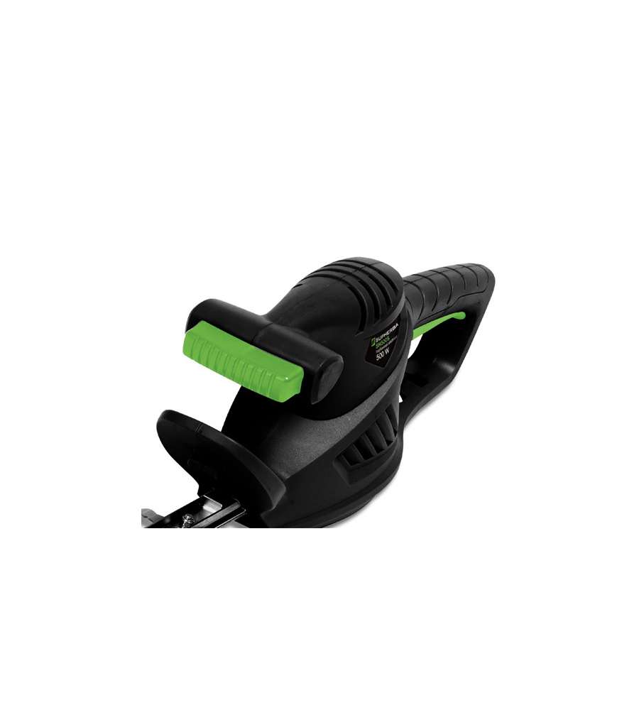 Supherba Tagliasiepi Elettrico 500W 51Cm - Leggero e Sicuro - Interruttore di Sicurezza - Taglio Bilaterale - Nero e Verde