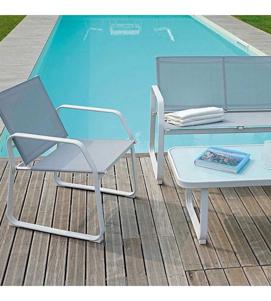 Moia Salotto da Giardino Anversa - Bianco e Grigio - Set Completo
