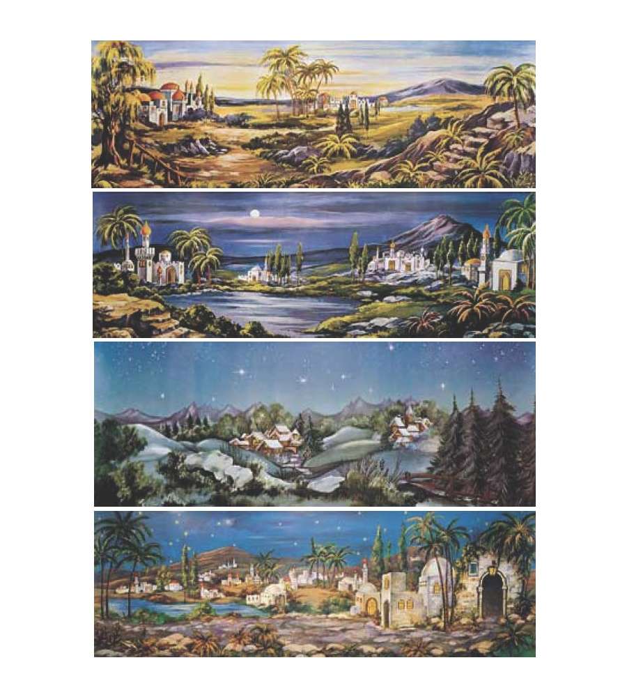 Euromarchi Fondale Presepio - 70x100 cm - Scene Assortite