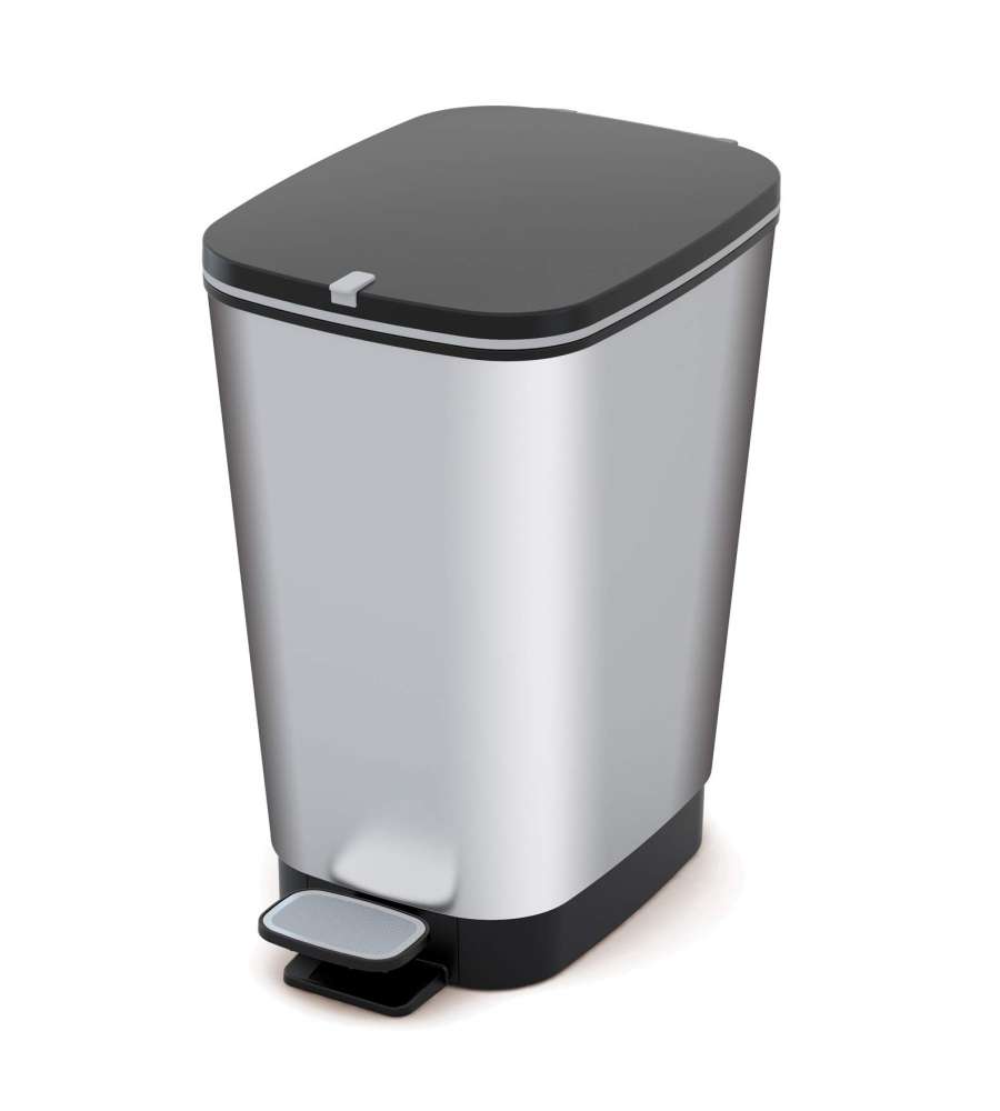 Keter Pattumiera a Pedale - Effetto Metallo - 35L