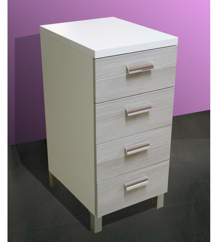 Base cucina da 40 cm con quattro cassetti olmo grigio