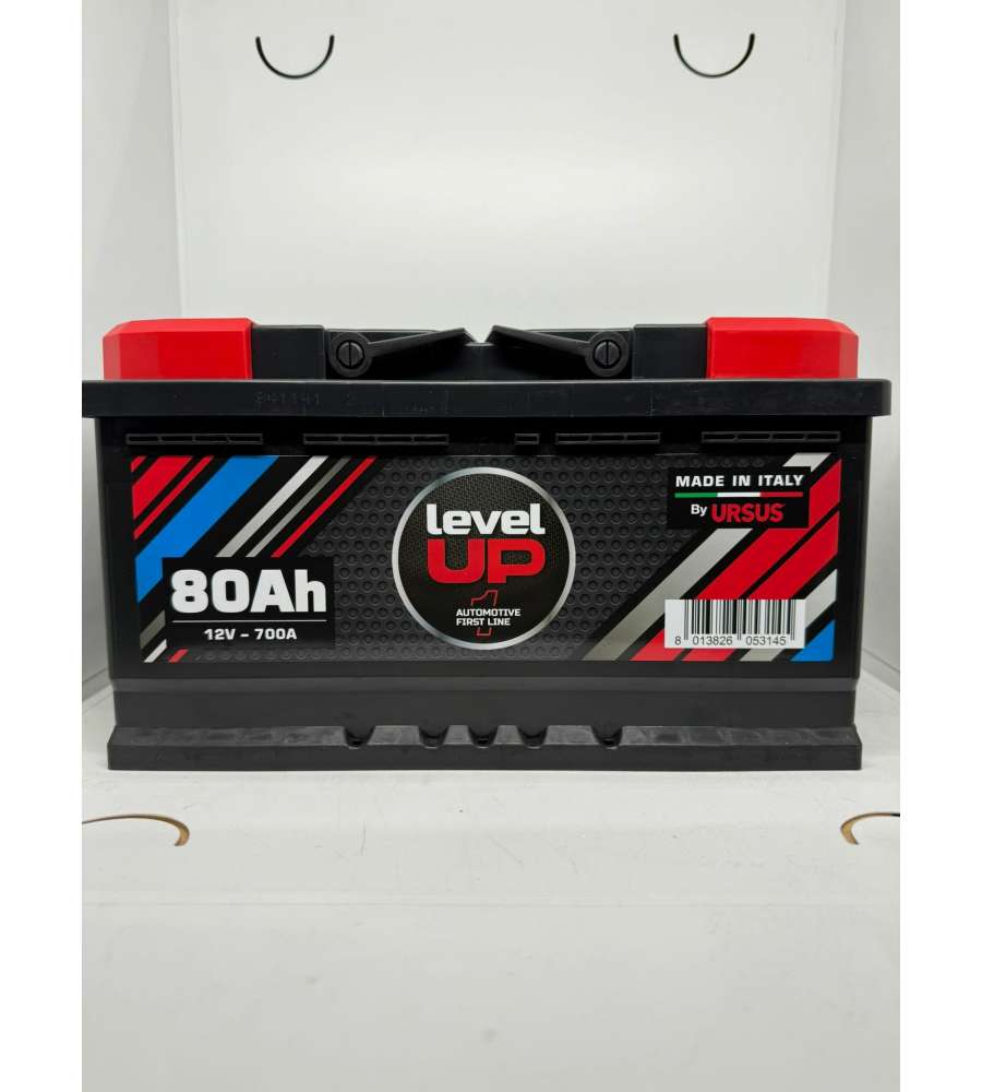 Level UP Batteria Auto 80Ah - Potente e Affidabile, Spunto 700A - Senza Manutenzione