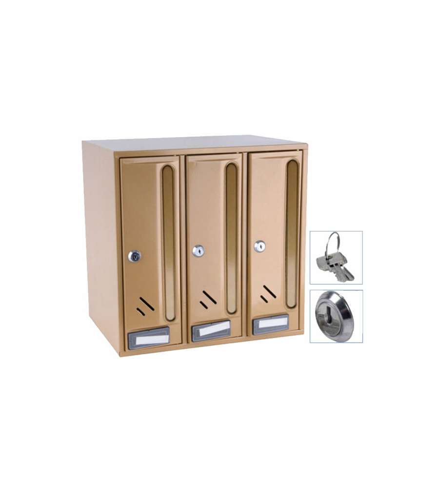 Casellario Verticale 3P Acciaio Bronzato