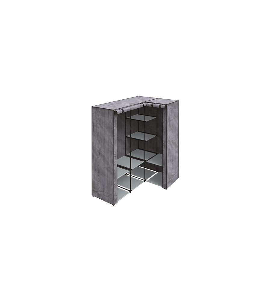 Armadio Guardaroba Brixo Korner 131X88X46Xh169 Cm