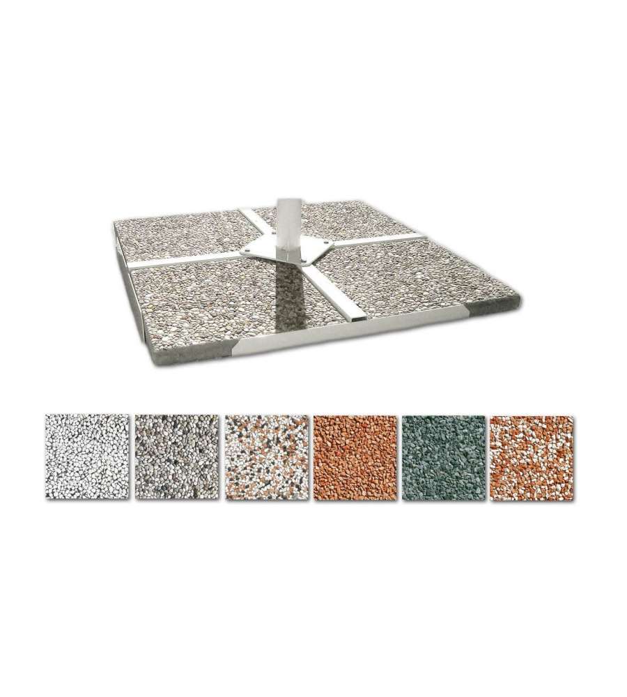 GDLC Lastra per Ombrelloni da Giardino - Grigio Graniglia - 50x50