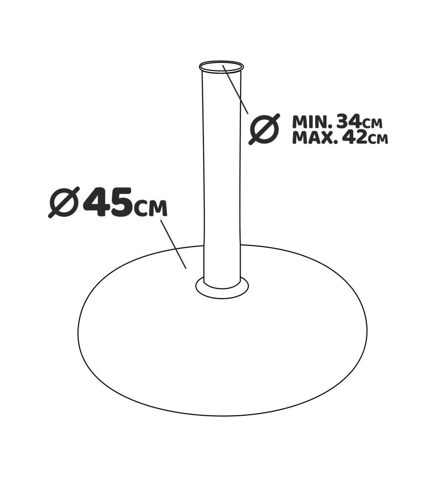 Base per Ombrelloni da Giardino in Ghiaia - 25 Kg