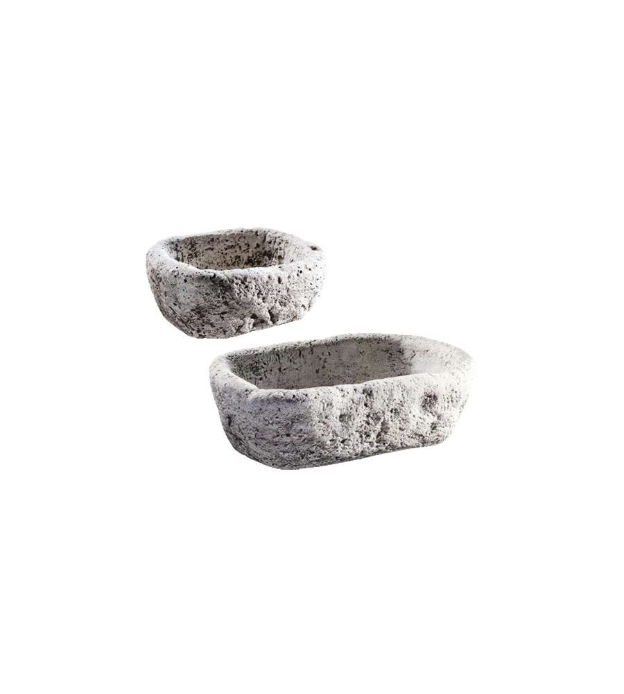 Decogarden Fioriere in Pietra Antica Grigia - 37x28 cm